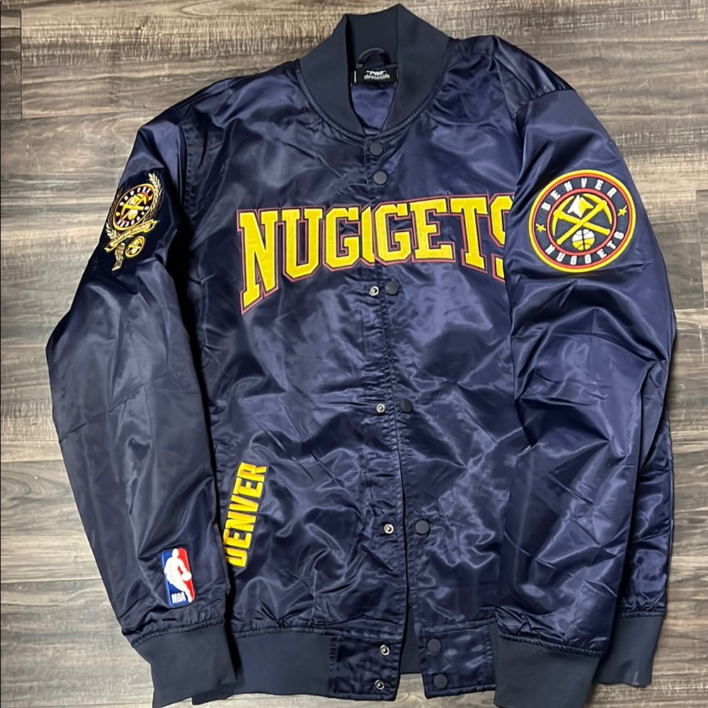 Men’s Denver Nuggets licensed special edition, Satin Bomber Jacket